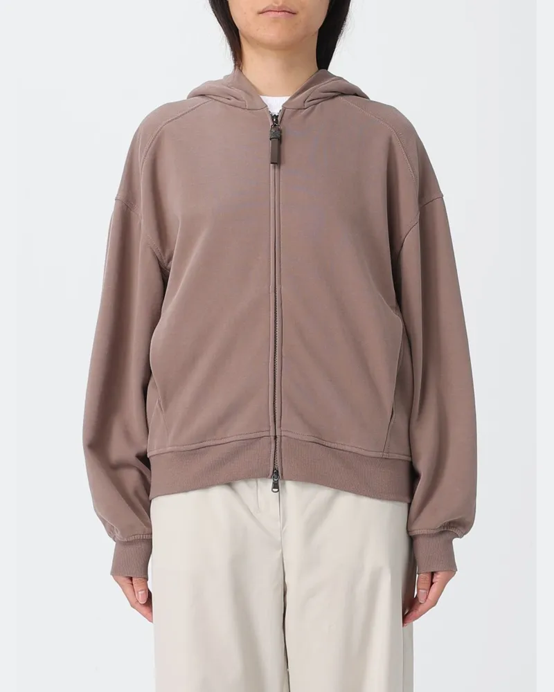 Brunello Cucinelli Baumwoll-Hoodie Braun