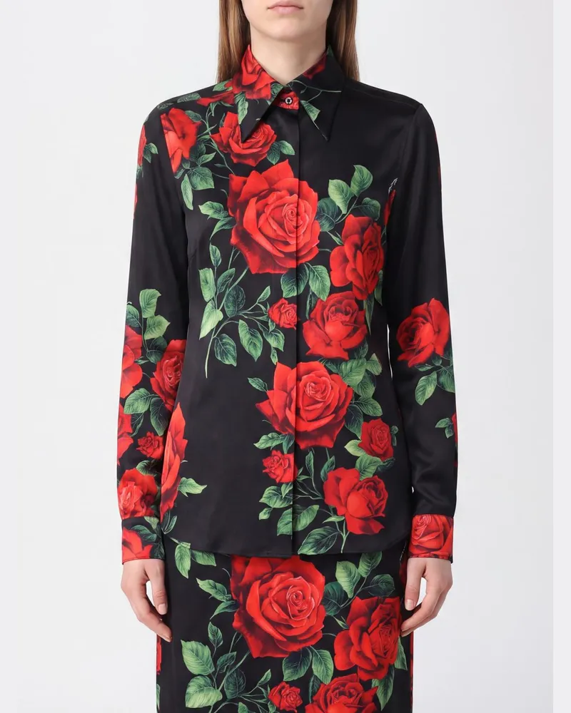 Dolce & Gabbana DOLCE  GABBANA Slim-Fit-Hemd von Dolce & Gabbana aus Baumwolle mit Blumendruck Schwarz