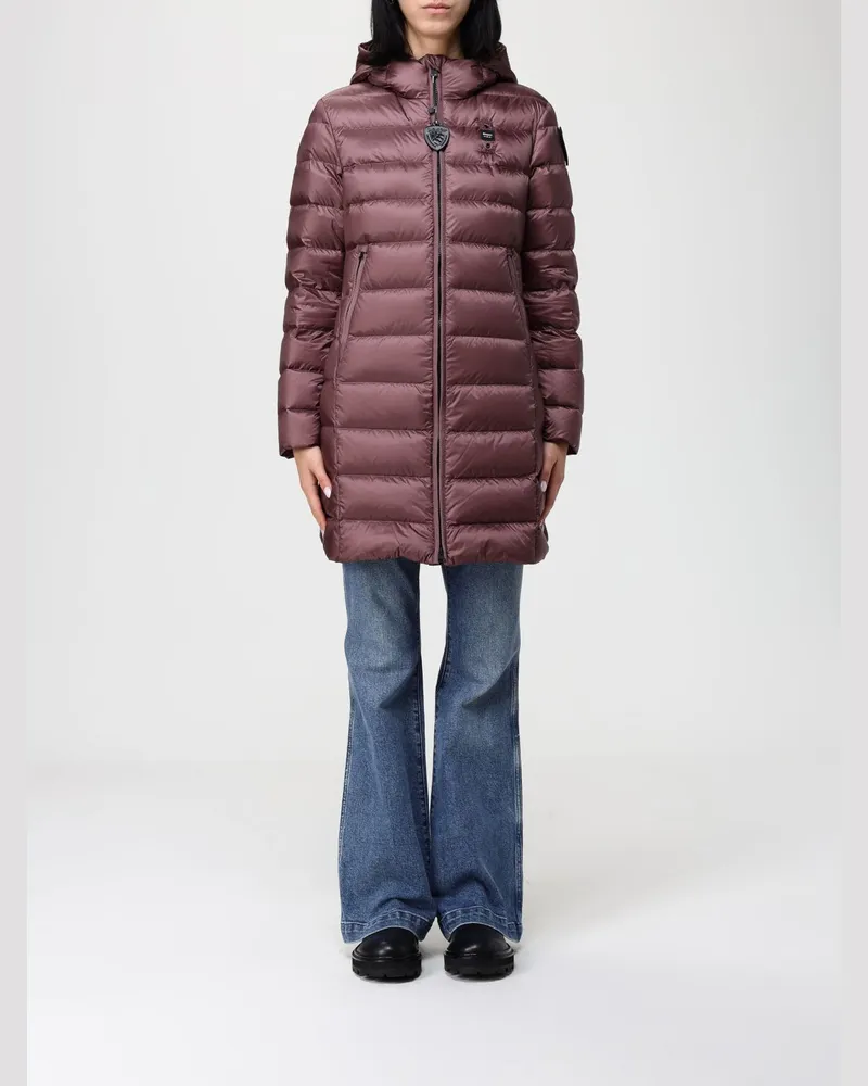 Blauer Jacke damen Rot