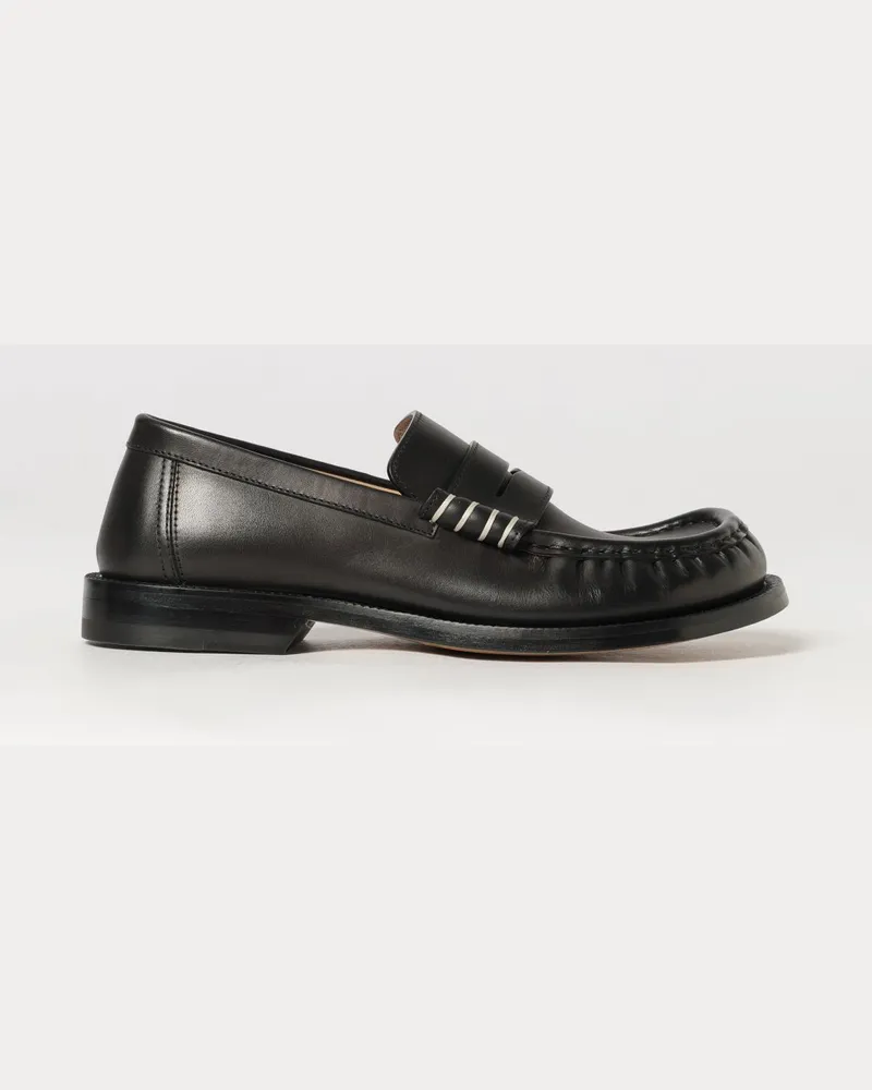 J.W.Anderson Penny-Loafers aus Kalbsleder mit Kontrastnähten Schwarz