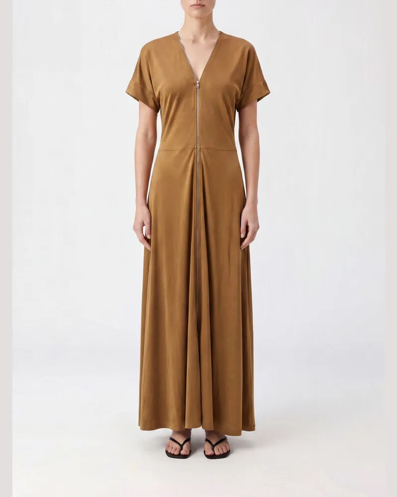 Christophe Lemaire Kleid aus Baumwollmischung Kakao