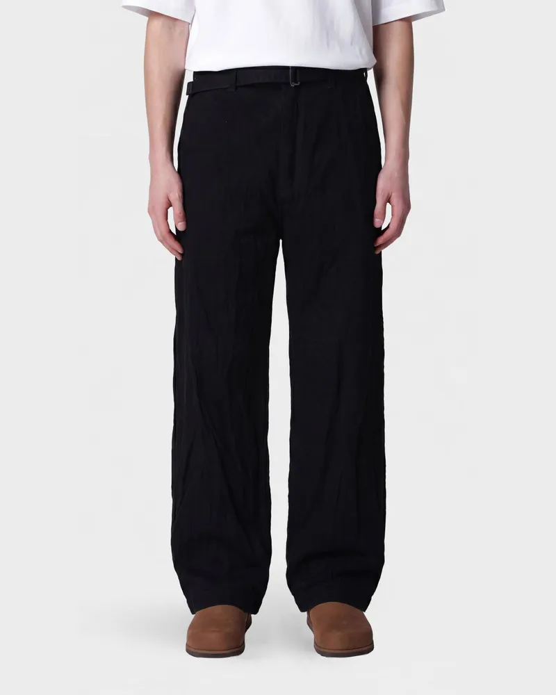 Studio Nicholson Wide-Leg-Jeans aus Denim von mit verstellbarer Taille Schwarz