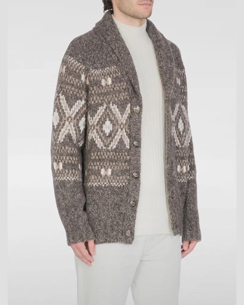 Brunello Cucinelli Strickjacke herren Burgunderrot
