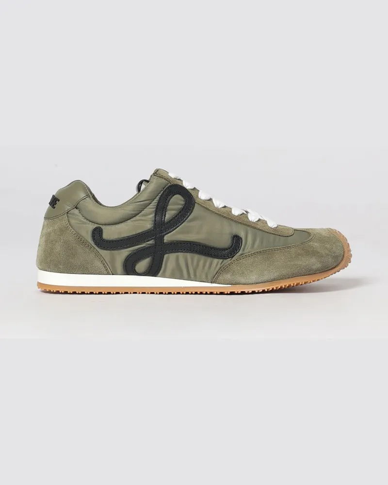 Loewe Ballet Runner 2.0 Sneaker aus Nylon und Wildleder mit appliziertem Logo Kaki