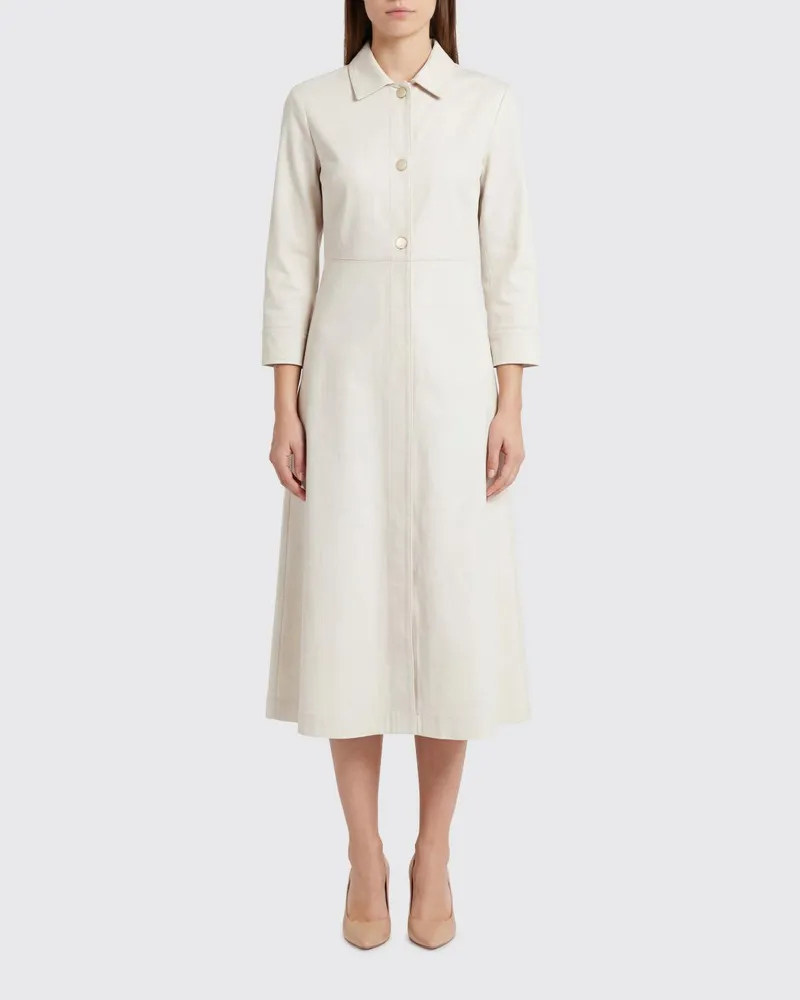 Max Mara Amelia Baumwoll-Hemdblusenkleid Nude