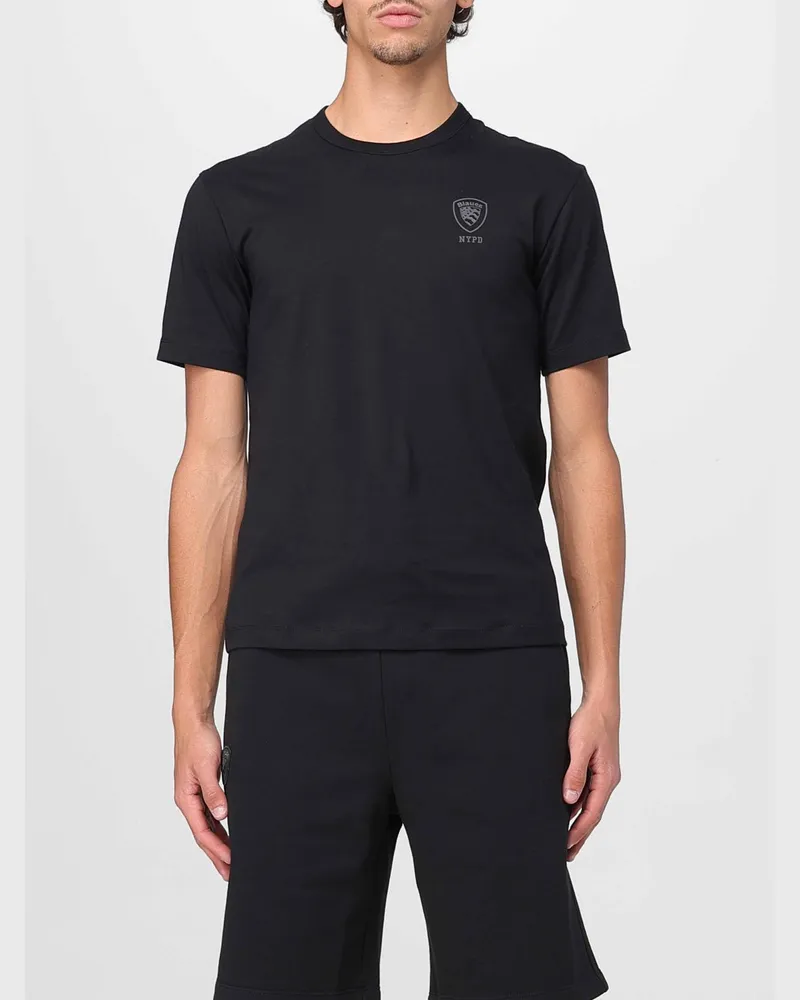 Blauer T-shirt herren Schwarz