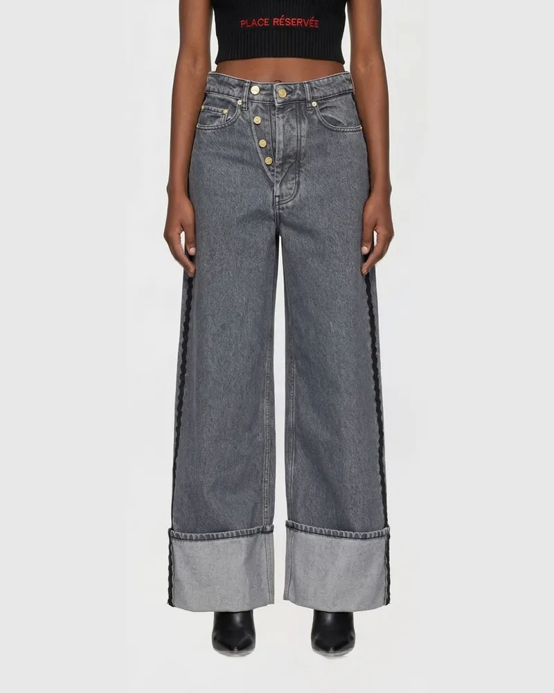 Ganni Hose damen Charcoal