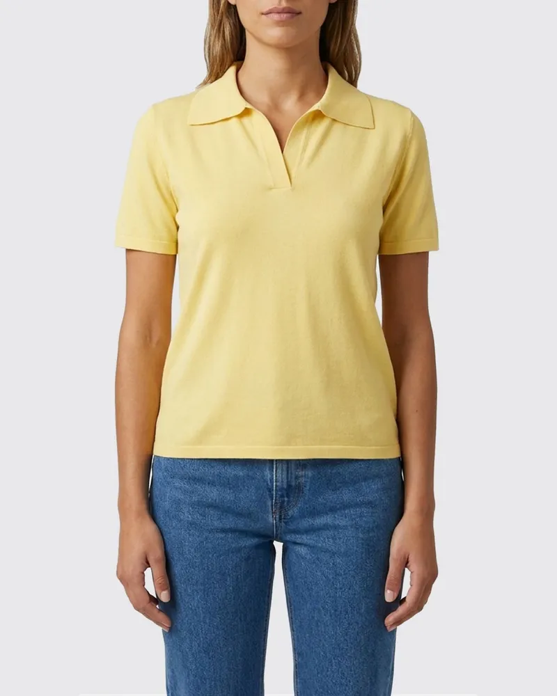 Roberto Collina Polo damen Gelb