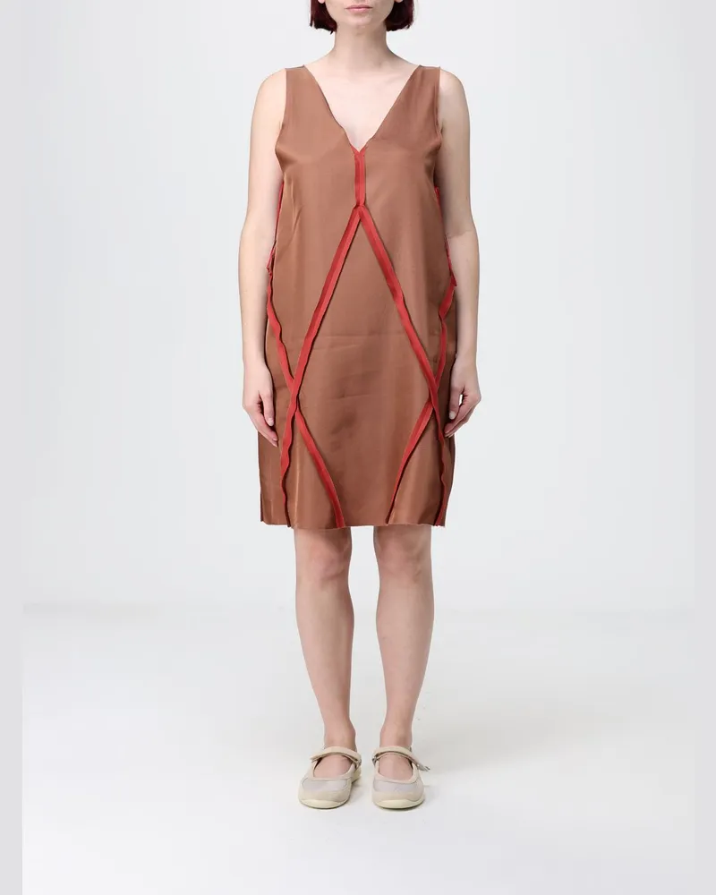 Maison Margiela Mini-Kleid aus Cupro-Mischgewebe Schwarz