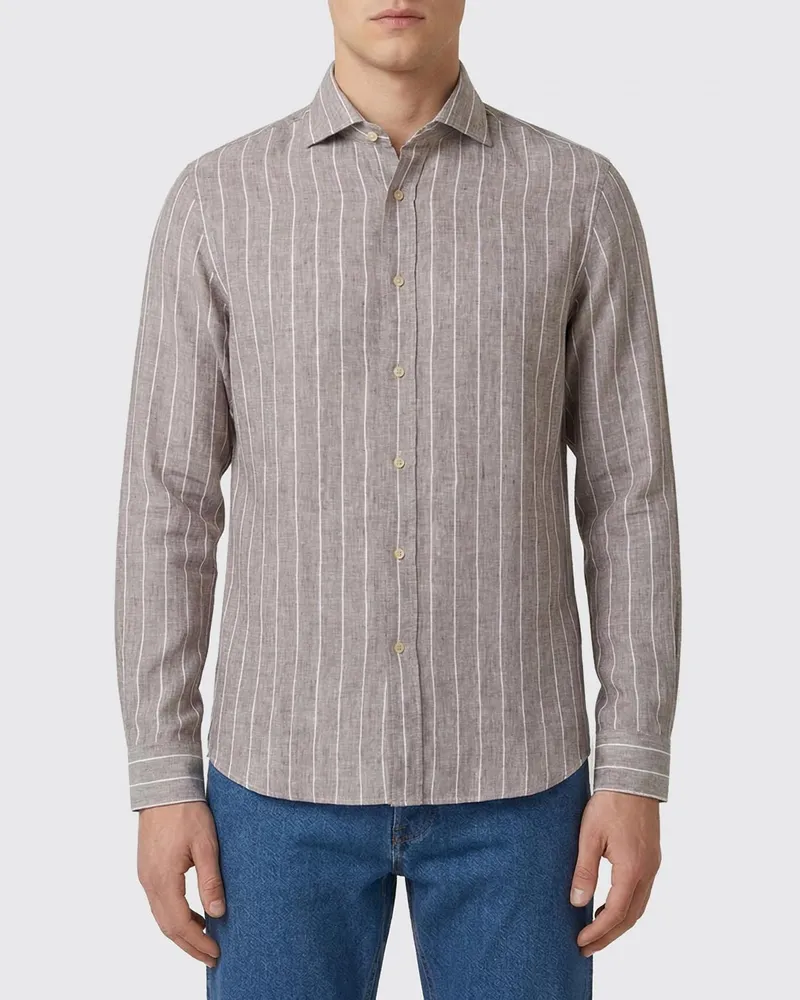 Brunello Cucinelli Hemd herren Braun