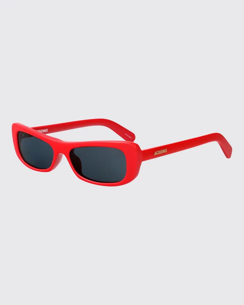 Jacquemus Rechteckige Aviator-Cat-Eye-Sonnenbrille von aus Acetat Rot