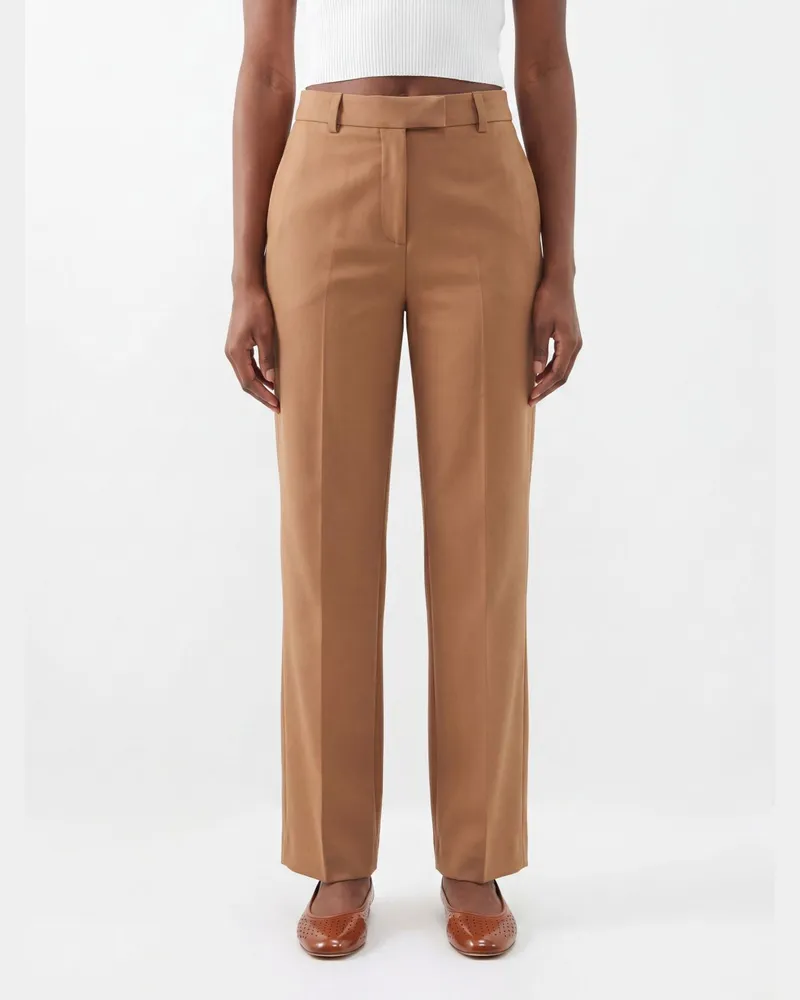 CIRCOLO 1901 Skinny-Hose von aus Stretch-Baumwolle mit verdecktem Verschluss Braun