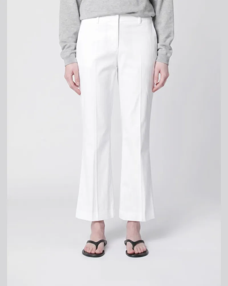 PT TORINO Ausgestellte Gabardinehose Weiß