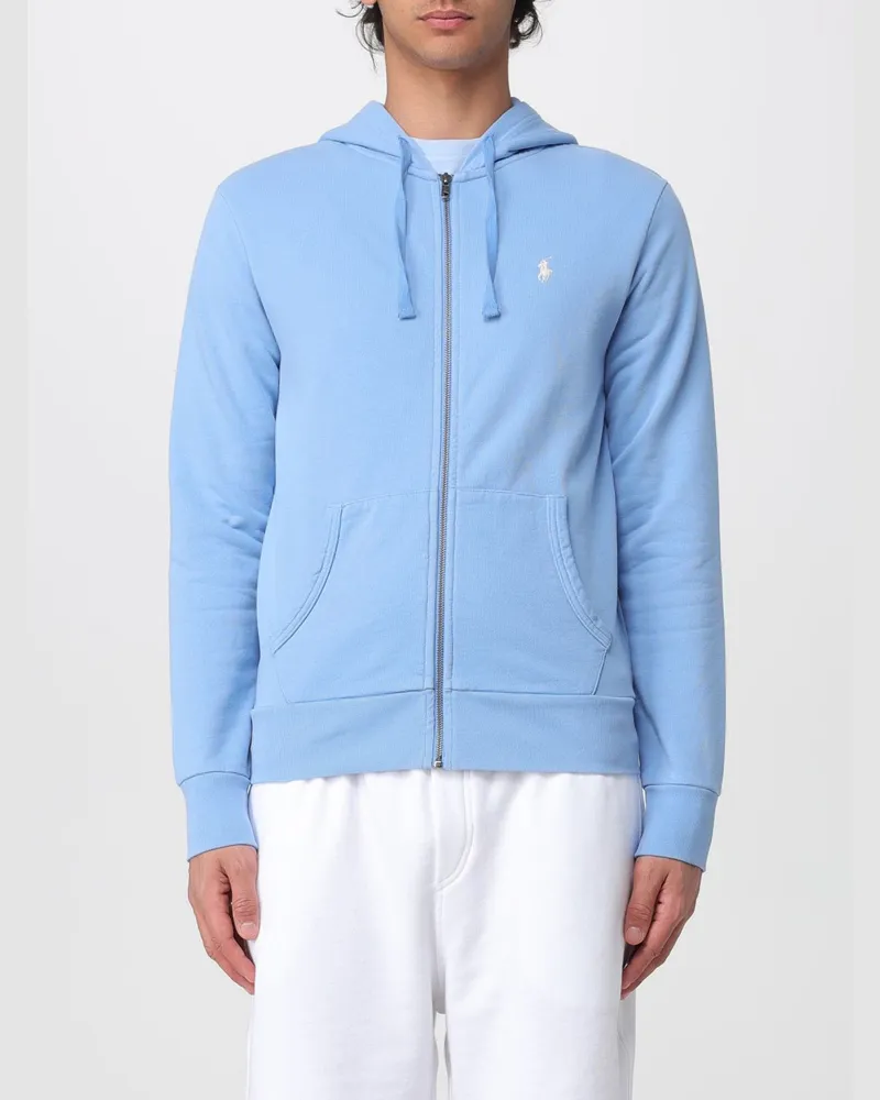 Ralph Lauren Baumwoll-Kapuzenpullover Hellblau