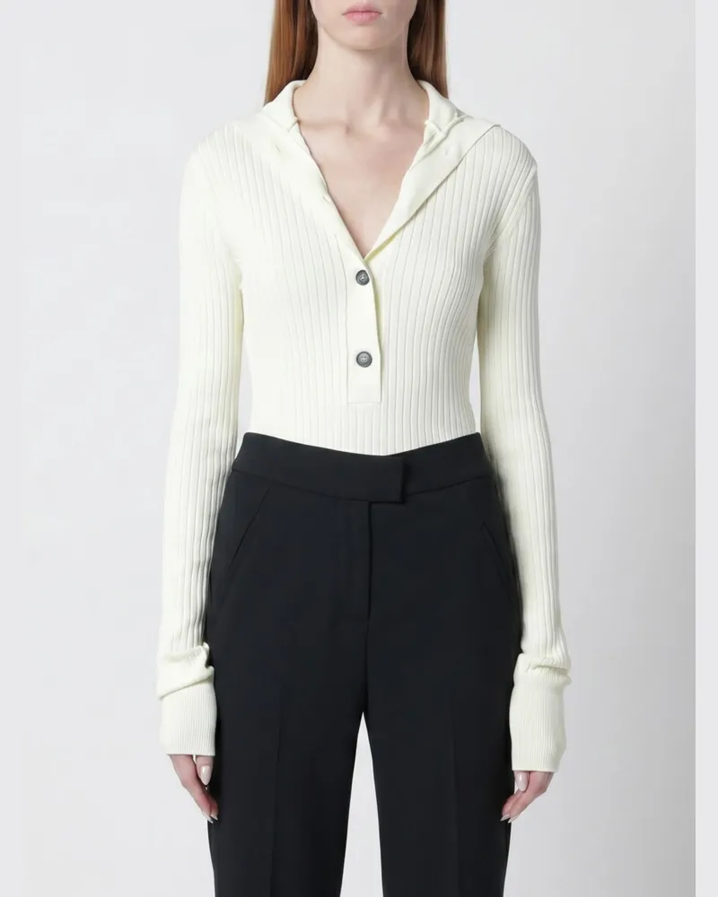 Entire Studios Slim-Fit-Rollkragenpullover aus gerippter Viskose Weiß
