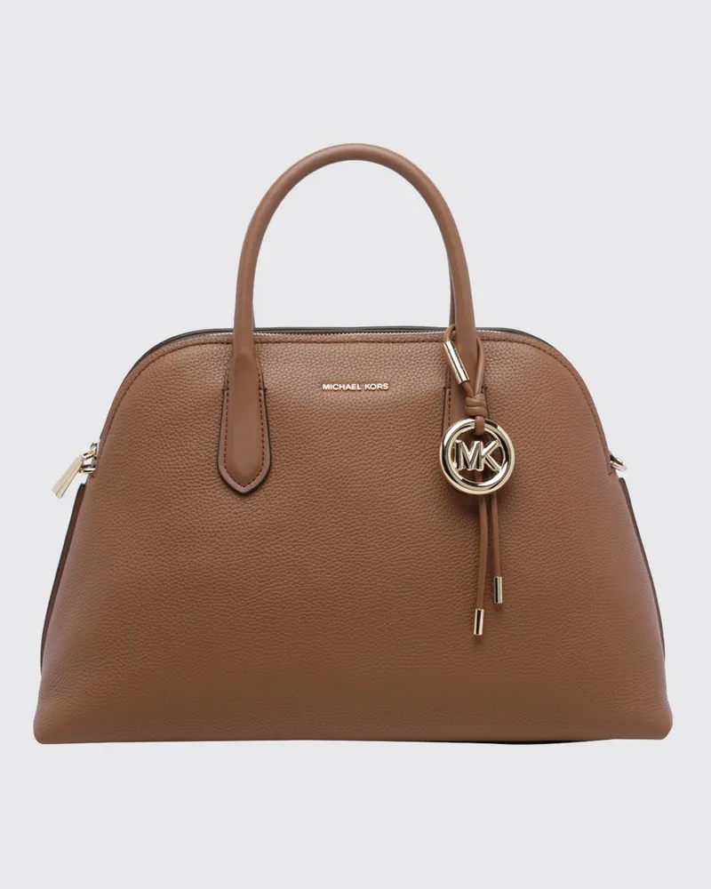 Michael Kors Freddie Handtasche aus Leder mit MK-Monogramm und Logo-Anhänger Braun