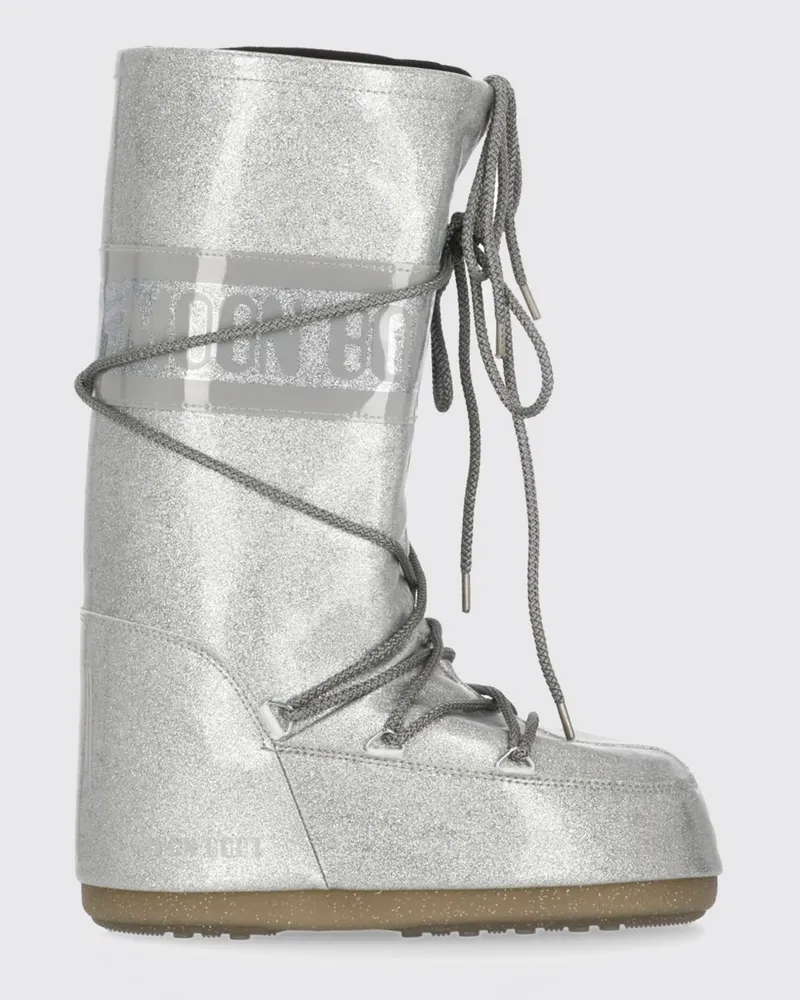 Moon Boot Flache stiefeletten damen Silber