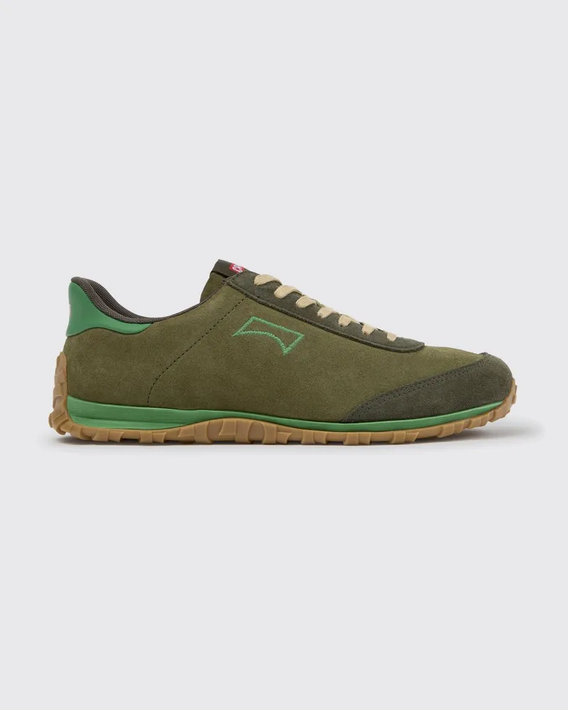 Camper Zweifarbige Drift Walk Sneaker aus Wildleder mit Vibram-Sohle Grün