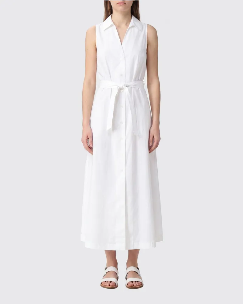 Woolrich Baumwoll-Hemdblusenkleid Weiß