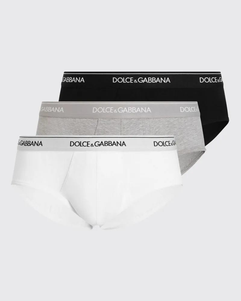 Dolce & Gabbana DOLCE  GABBANA Set mit 3 Slips aus Stretch-Baumwolle Dolce & Gabbana Weiß