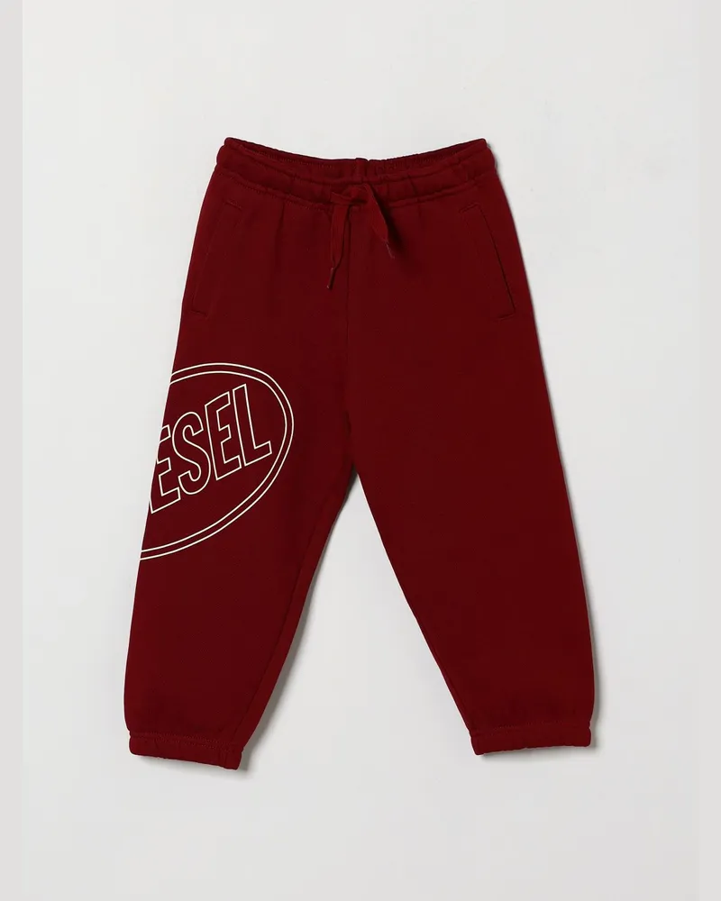 Diesel Slim-Fit Jogginghose aus Baumwolle mit Logo für Jungen Burgunderrot