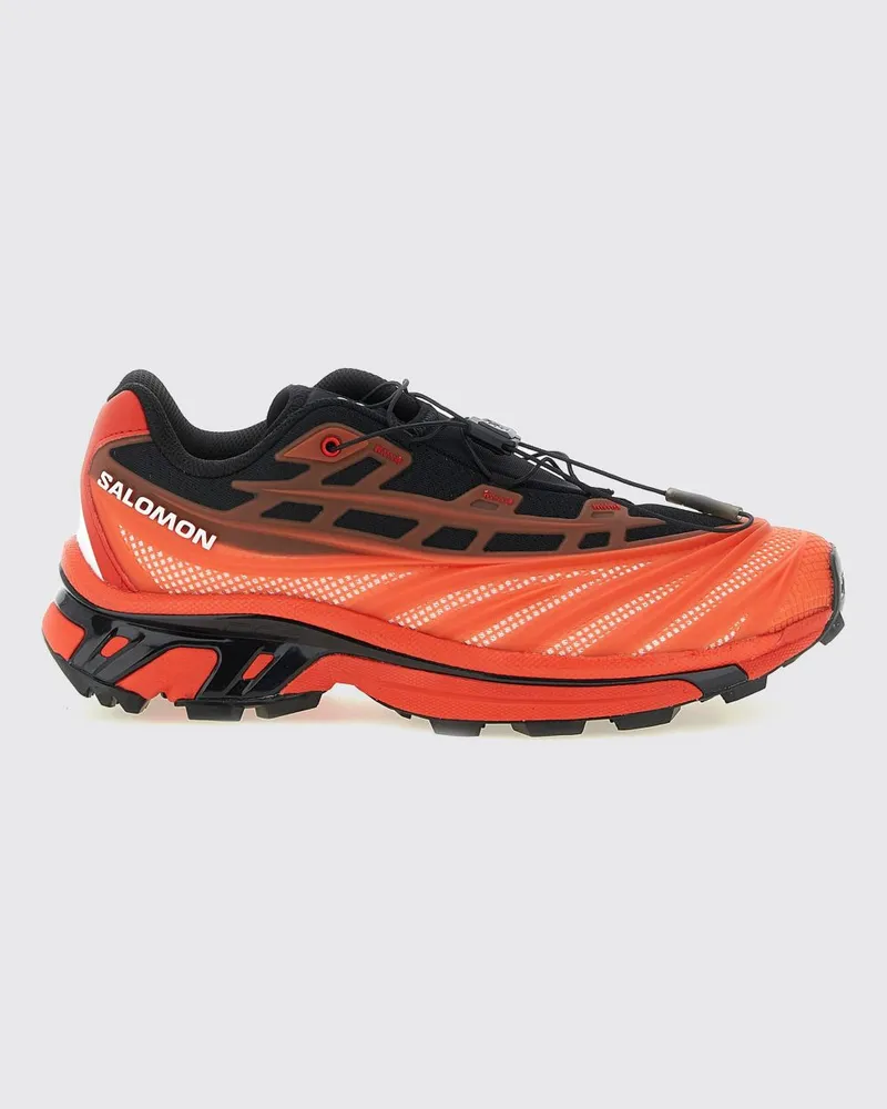 Salomon Zweifarbige XT-EVO-Sneakers aus technischem Gewebe mit Kordelzug Rot