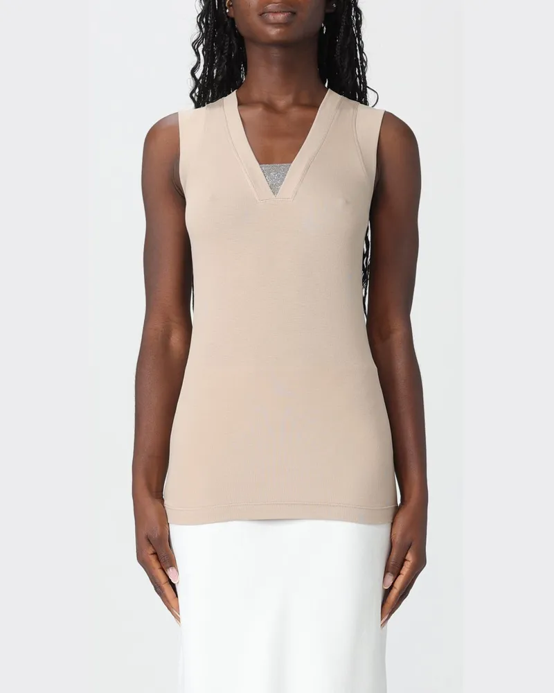 Brunello Cucinelli Top damen Beige