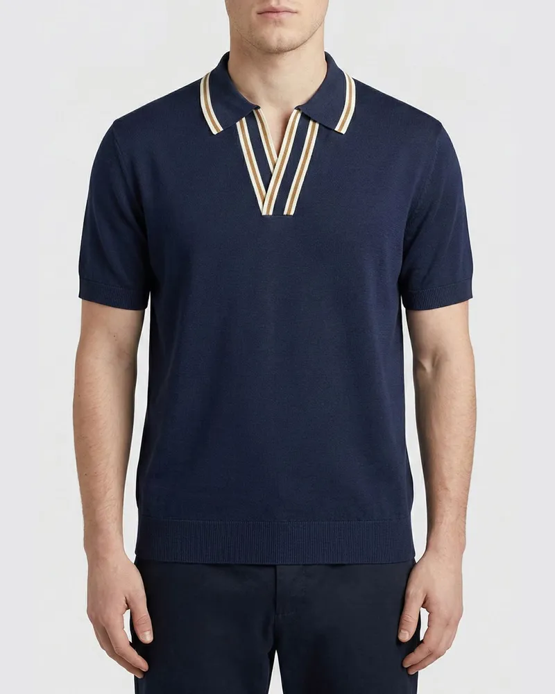 Paolo Pecora Milano Polo herren Blau