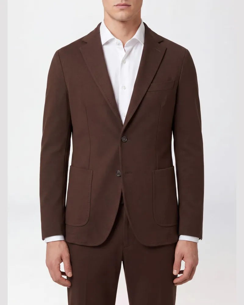 CIRCOLO 1901 Slim Fit Einreihiger Blazer aus edlem Kaschmir Braun