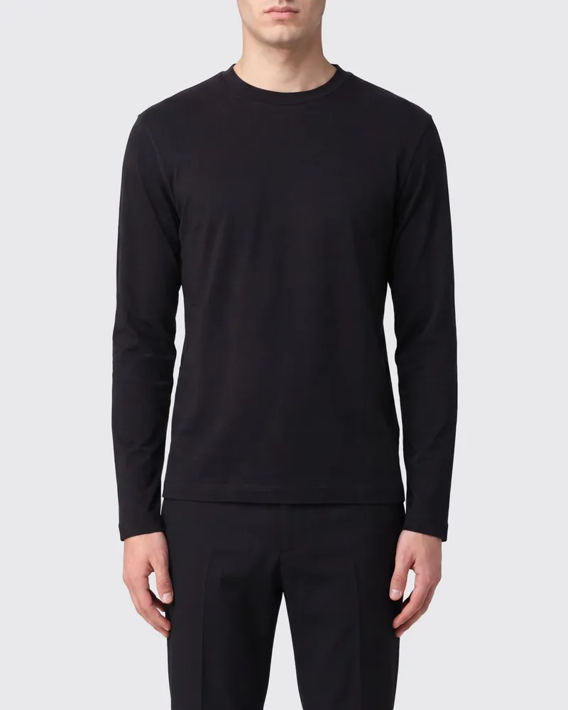 Jil Sander 3er-Set langärmelige Baumwoll-T-Shirts von Schwarz