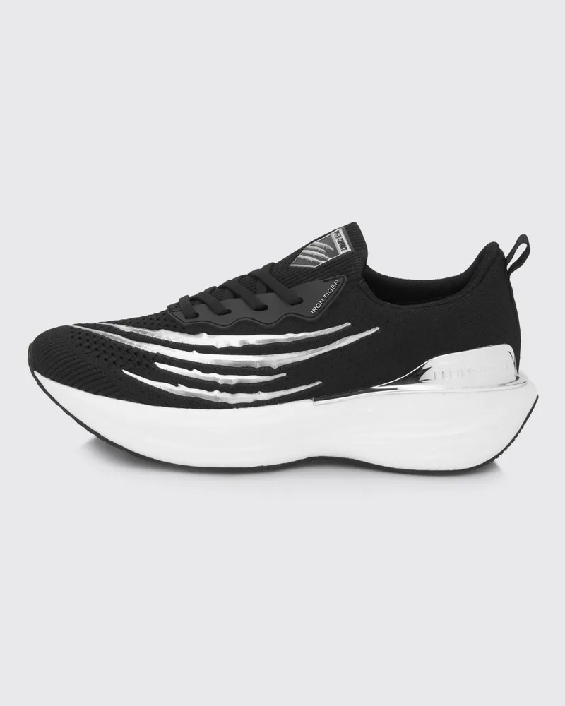 Philipp Plein Iron Tiger Polyester-Sneakers Schwarz