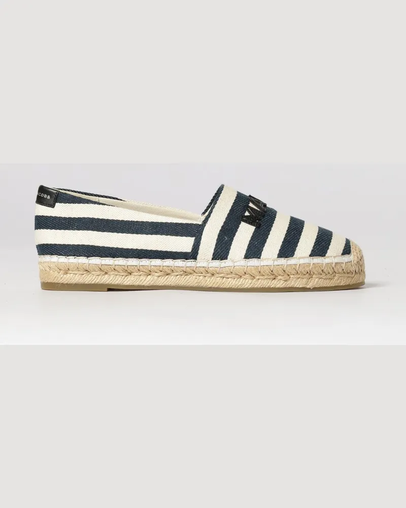 Marc Jacobs Gestreifte Canvas-Espadrilles Blau
