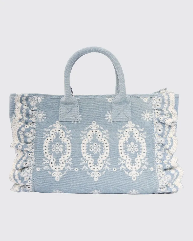 MC2 Saint Barth Colette Tasche aus Baumwolldenim und Sangallo Bunt