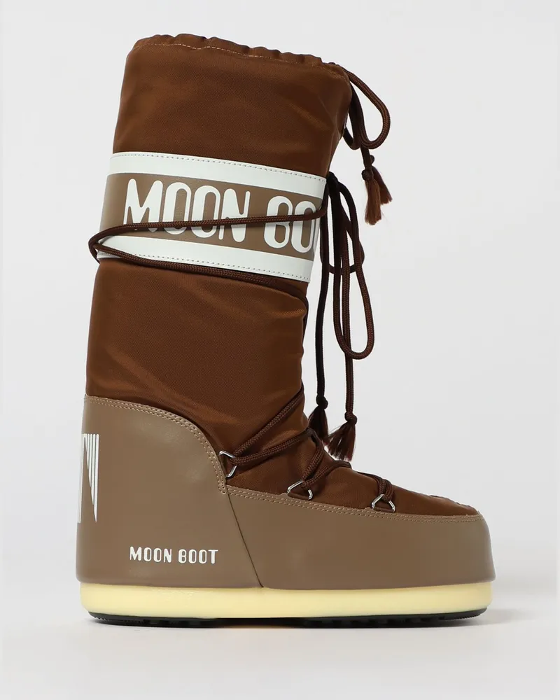 Moon Boot Flache stiefeletten damen Braun