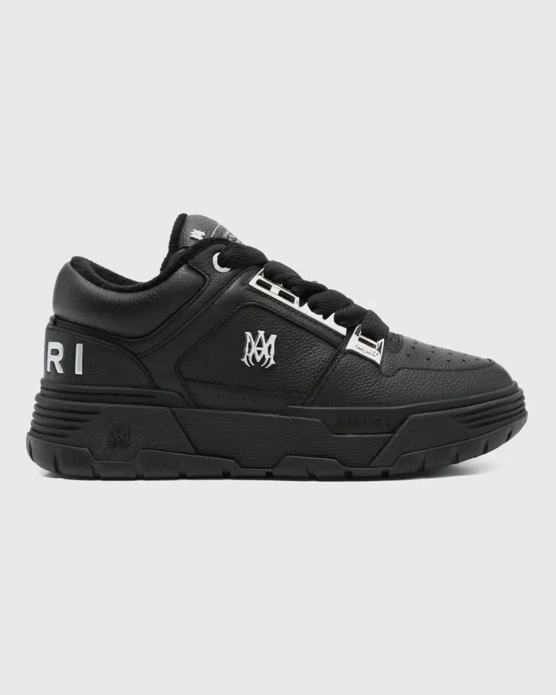 Amiri MA-1 Low-Top-Sneakers aus genarbtem Leder mit perforierter Spitze und gepolstertem Knöchel Schwarz