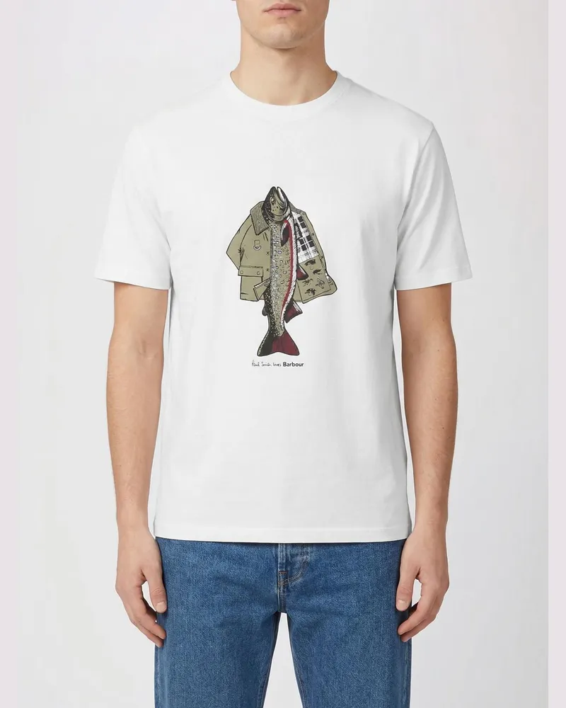 Barbour T-shirt herren Weiß