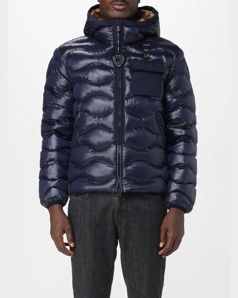 Blauer Jacke herren Blau
