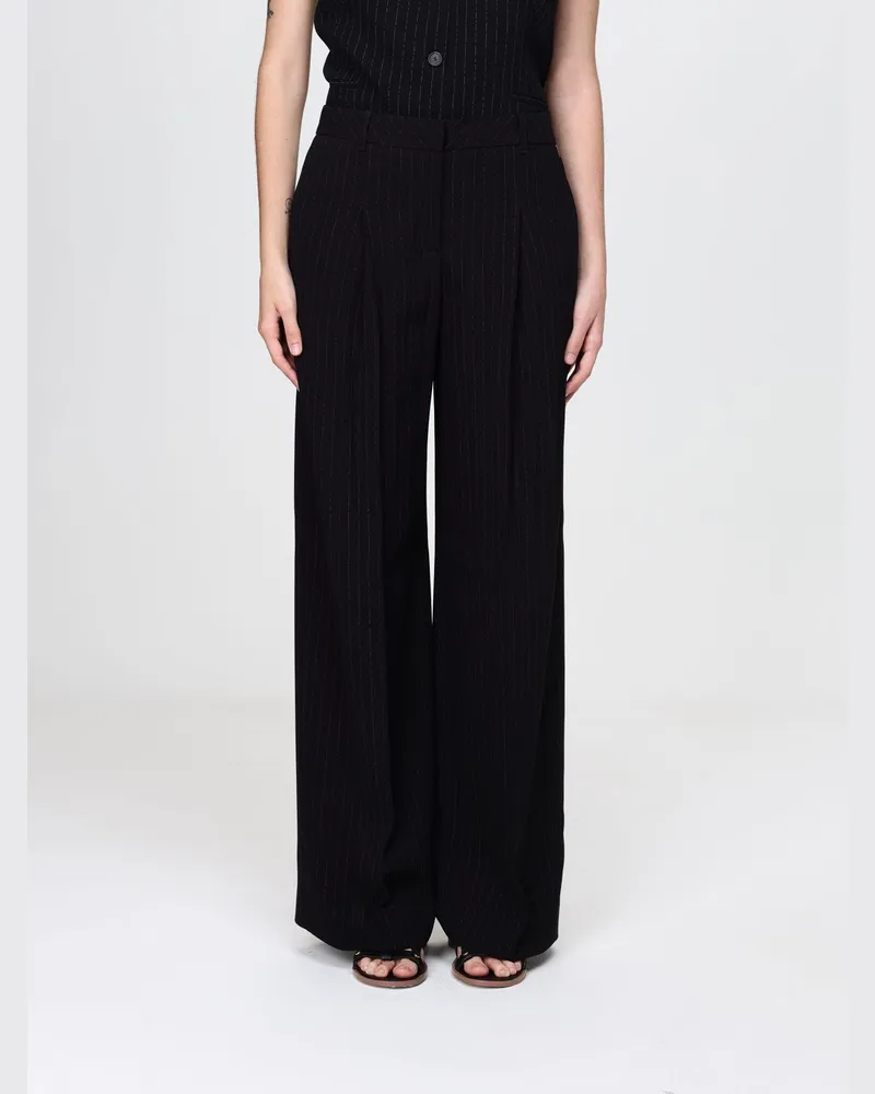 HUGO BOSS Palazzo-Hose aus Viskose mit Nadelstreifenmuster Bunt