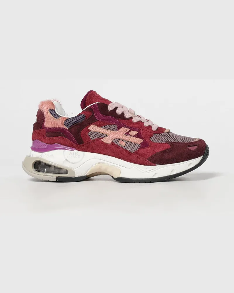 Premiata Sneakers damen Burgunderrot