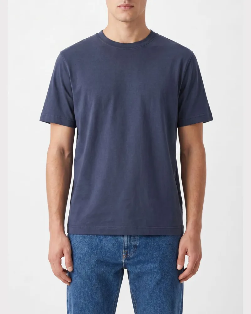 CIRCOLO 1901 Kurzärmeliges T-Shirt aus reiner Baumwolle mit Rundhalsausschnitt Navy