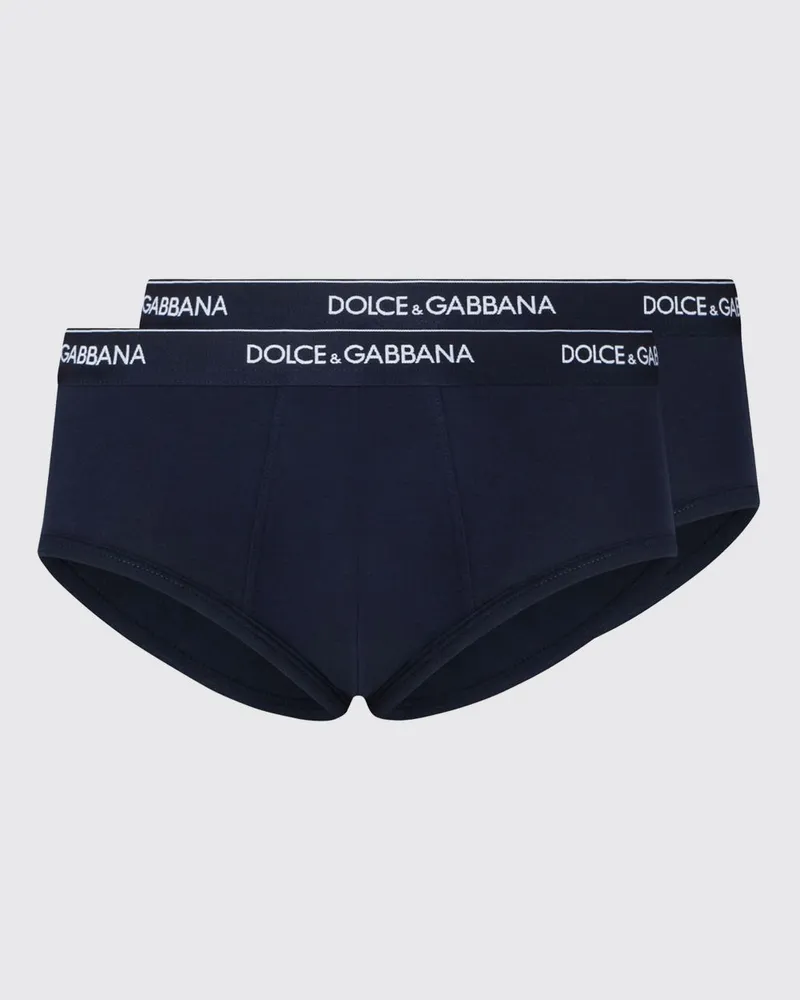 Dolce & Gabbana DOLCE  GABBANA Set mit 2 Slips aus Stretch-Baumwolle Dolce & Gabbana Blau
