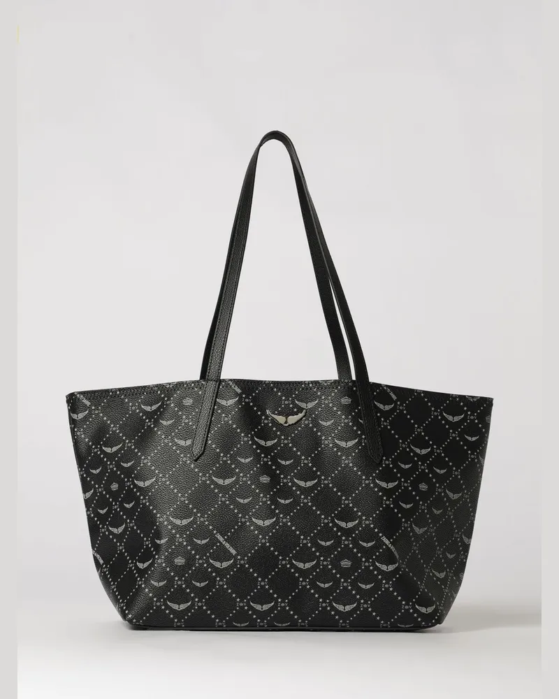 Zadig & Voltaire ZADIG  VOLTAIRE Z Shopper Monogramm-Tasche aus beschichteter Baumwolle Zadig & Voltaire Schwarz