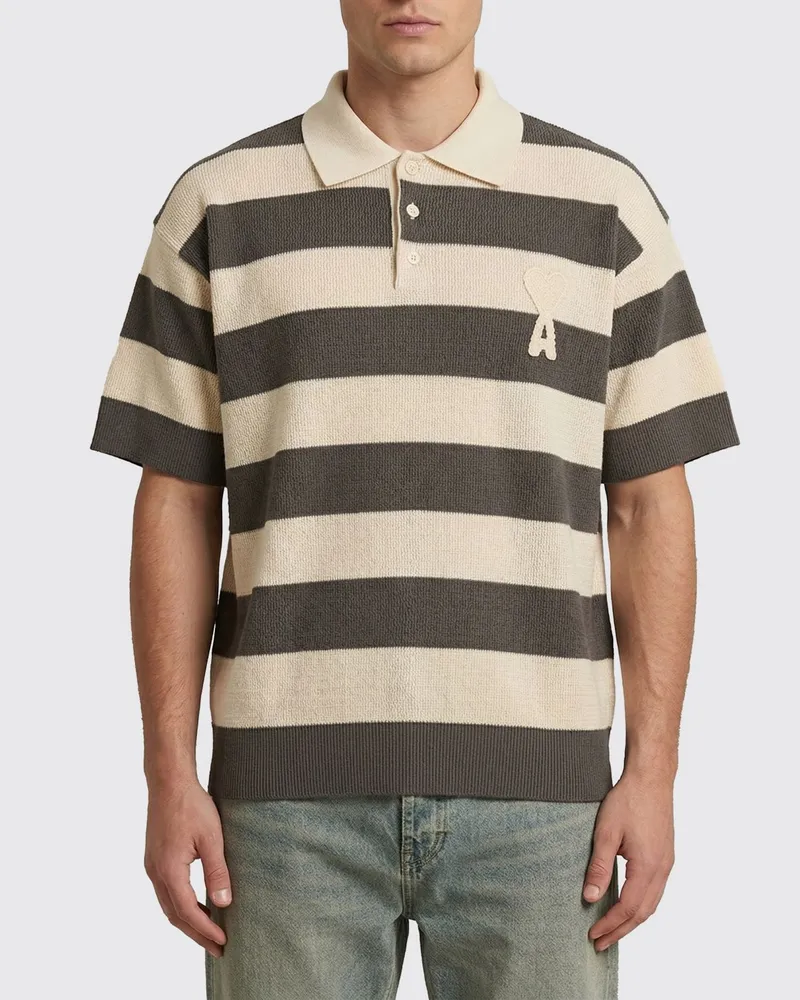 AMI Paris Polo herren Weiß