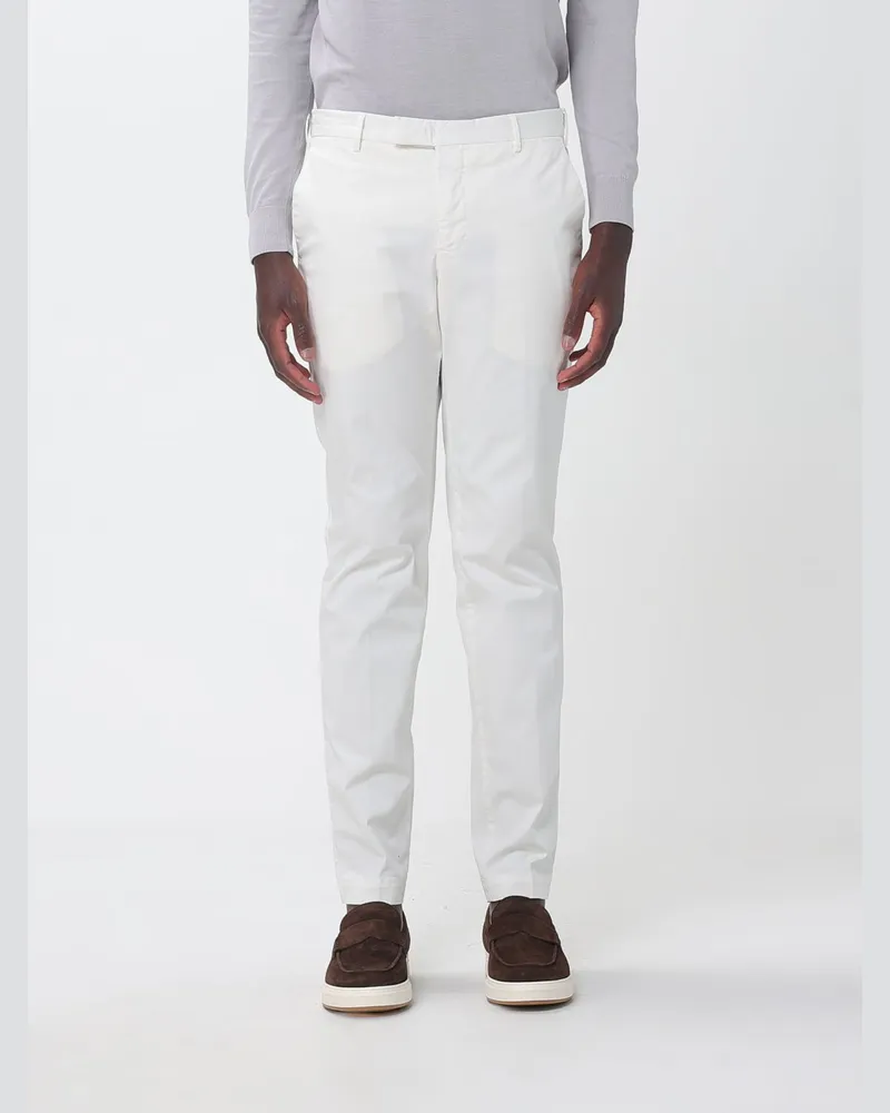 PT TORINO Gabardine-Chinohose Weiß