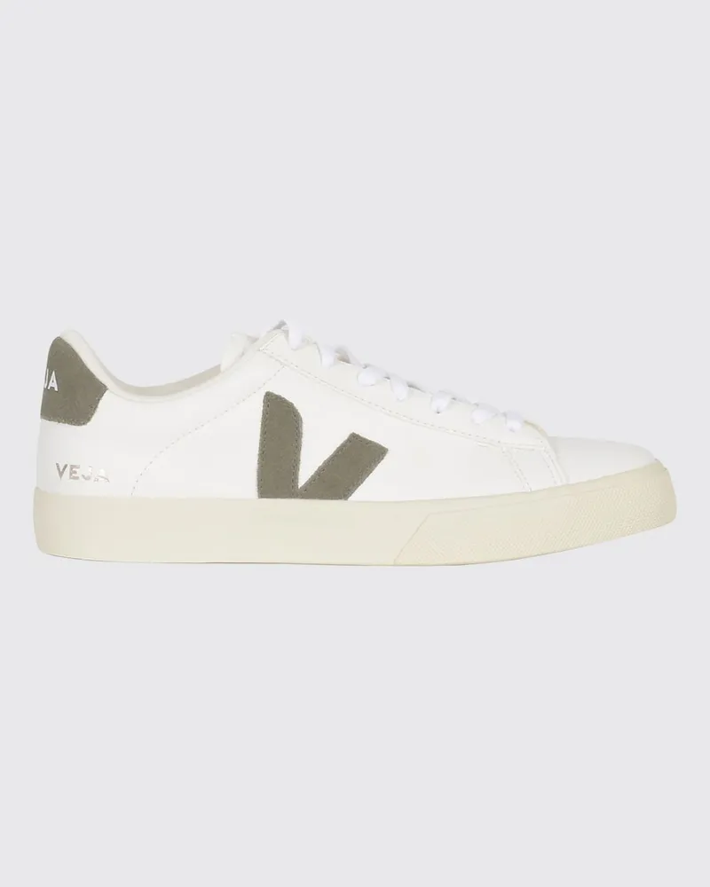 VEJA Campo Low-Top-Sneaker aus O.T.-Leder mit kontrastierendem Logo Kaki