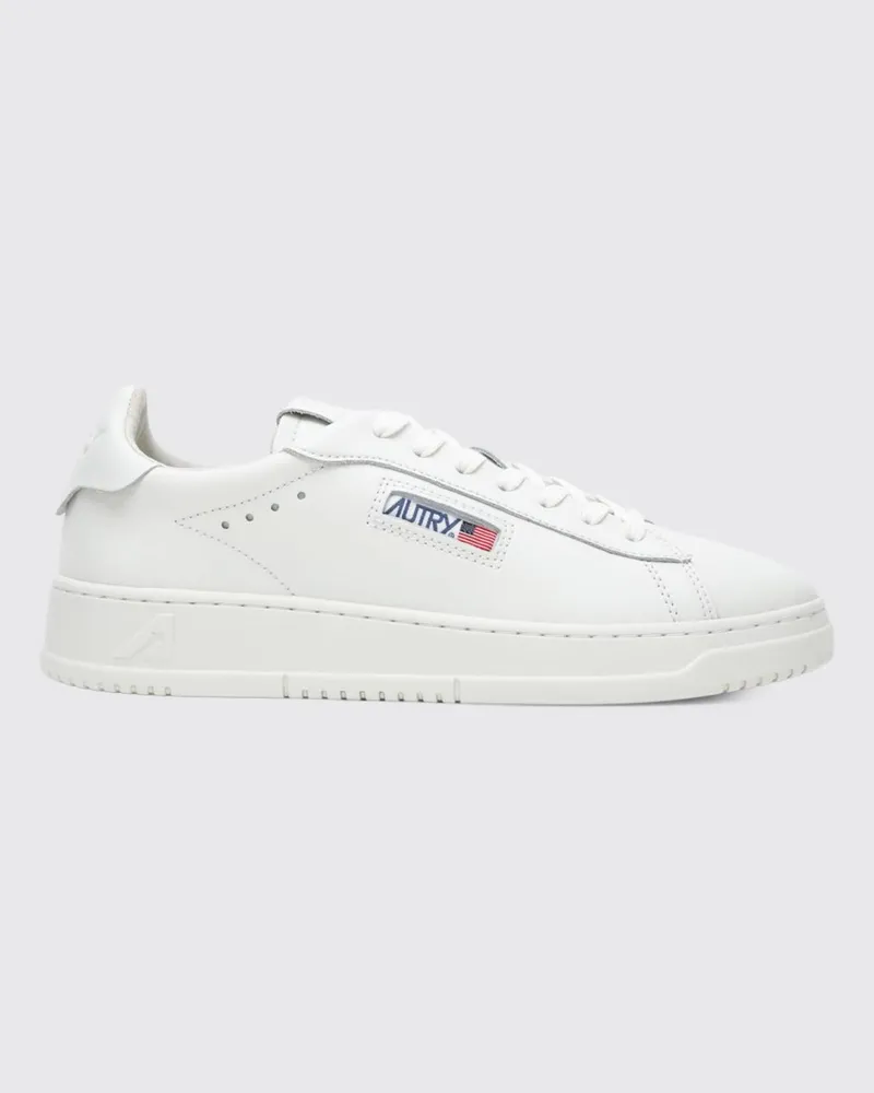 AUTRY Dallas Low zweifarbige Sneakers aus glattem Kalbsleder mit Logo Weiss