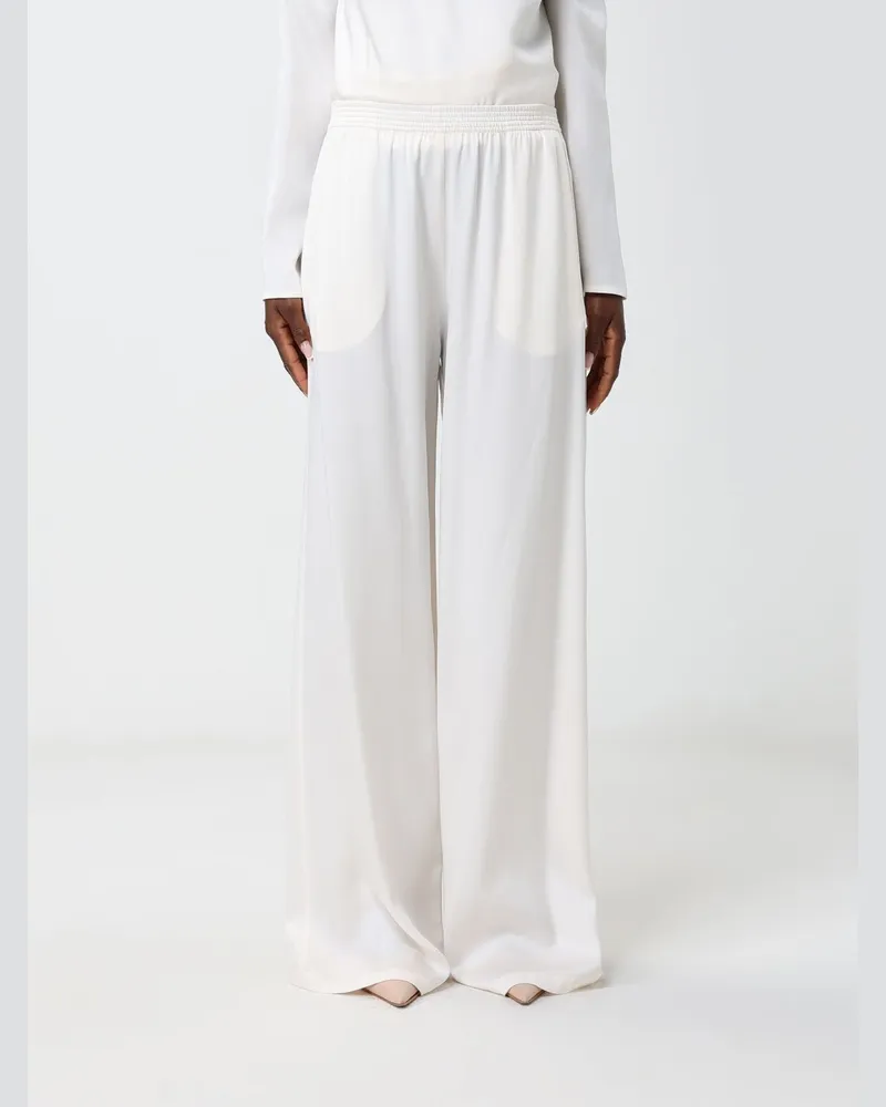 Fabiana Filippi Palazzo-Hose mit hohem Bund, weitem Bein und elastischem Bund Gelb