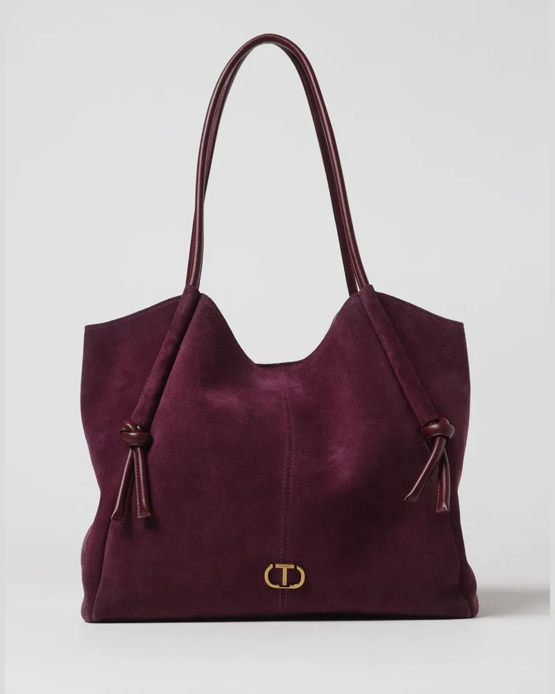 Twin-Set Schultertasche damen Burgunderrot