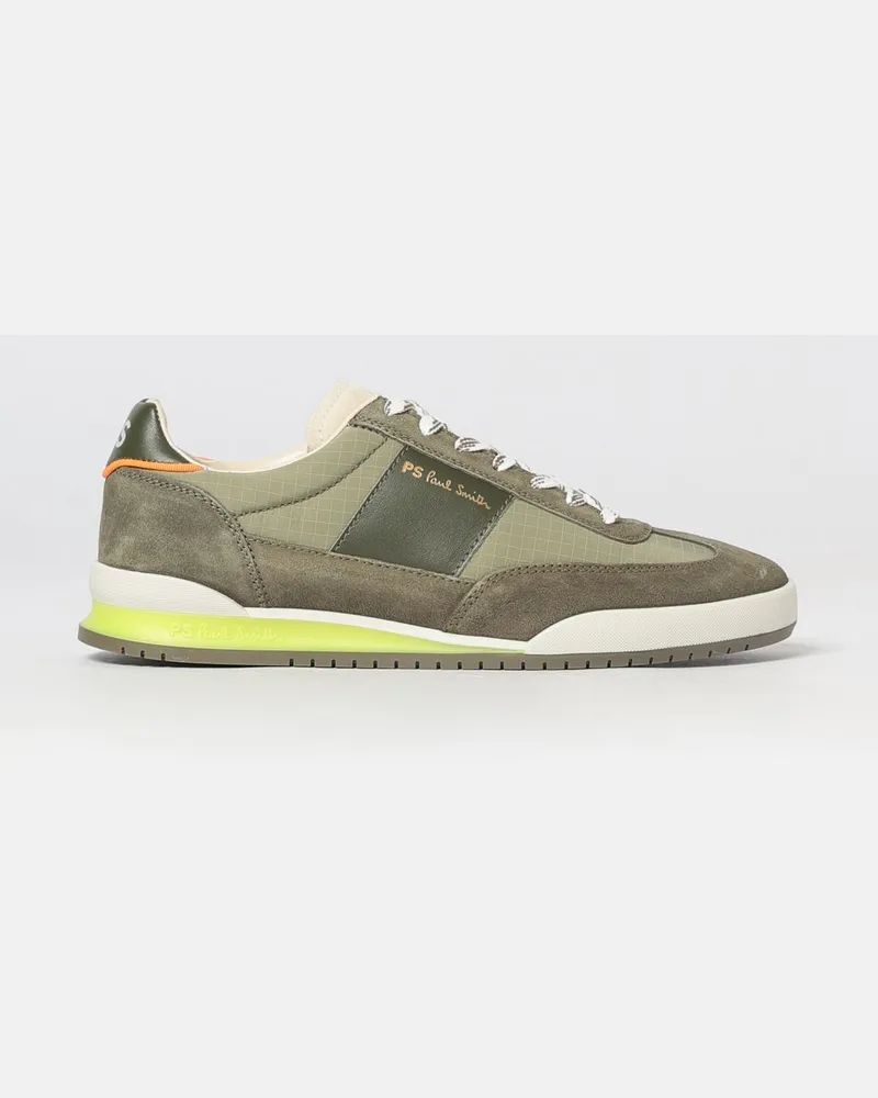 Paul Smith Zweifarbige Dover-Sneaker aus Leder und Nylon mit Logo Kaki