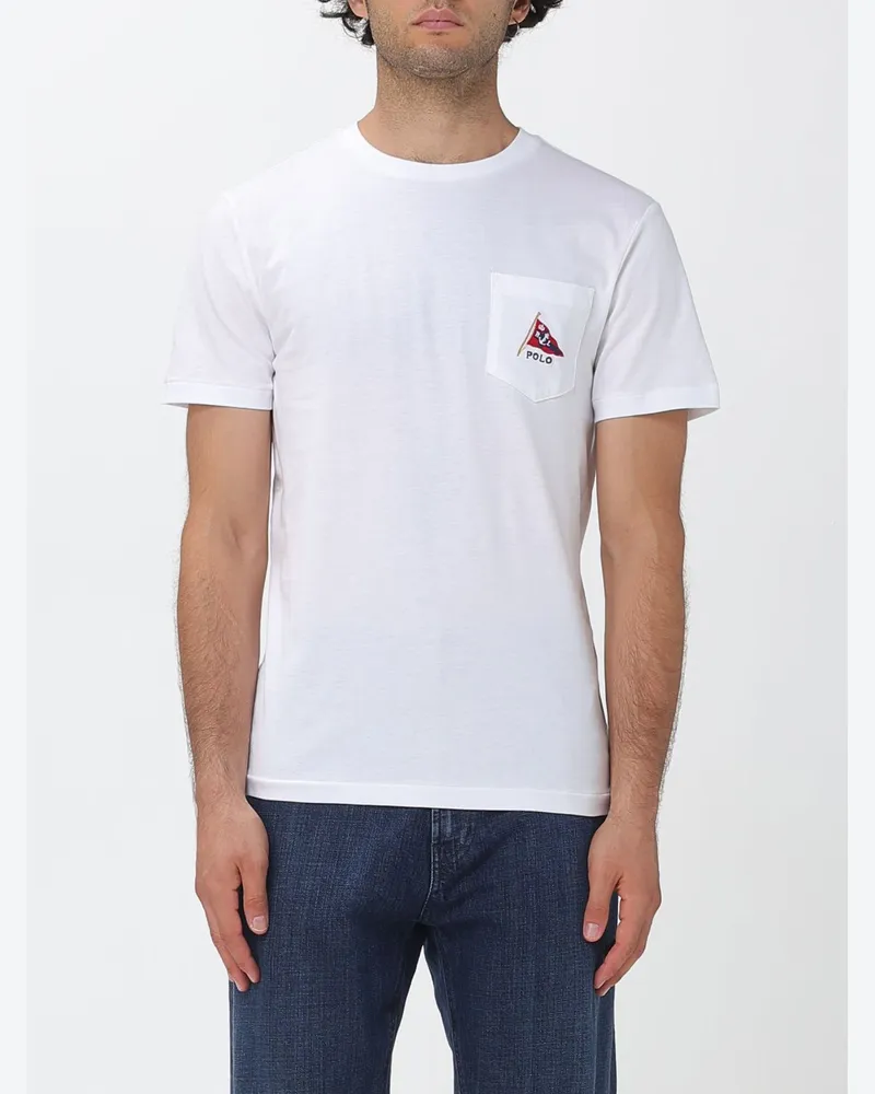 Ralph Lauren Baumwoll-T-Shirt mit Teddybär-Print Weiß